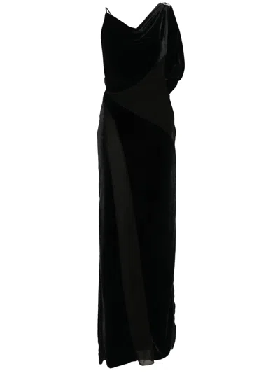 COPERNI LOGO-PLAQUE PANELLED MAXI DRESS