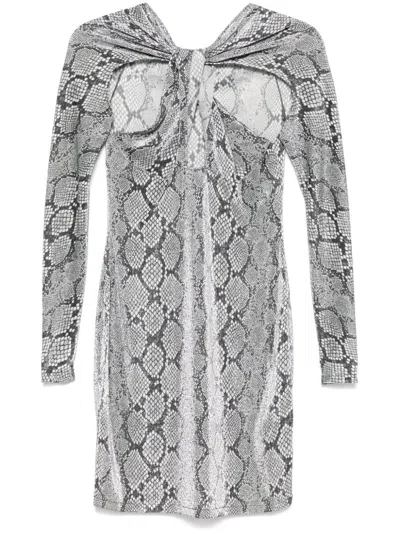 COPERNI LUREX SNAKE-PRINT MINI DRESS