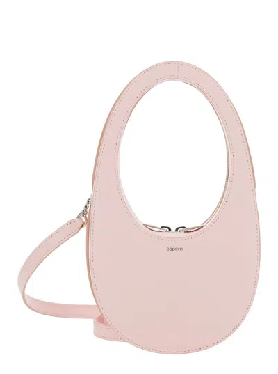 COPERNI MINI SWIPE' PINK CROSSBODY BAG WITH EMBOSSED LOGO