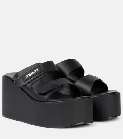 COPERNI PATCH FAUX LEATHER PLATFORM SANDALS