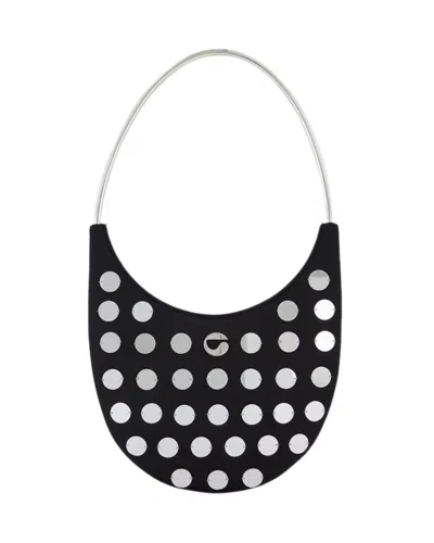 COPERNI RING SWIPE BAG IN BLACK EMBROIDERY