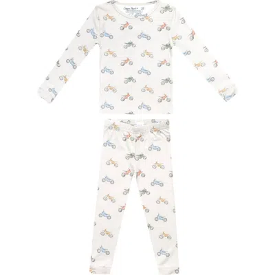 COPPER PEARL COPPER PEARL RYDER MOTORCYCLE PRINT FITTED TWO-PIECE PAJAMAS