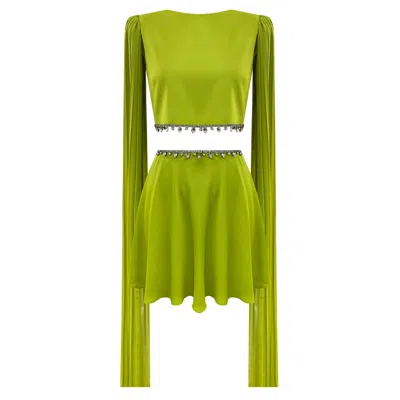 COPURS MARIBELLA BLOUSE & MILA MINI SKIRT SET - GREEN