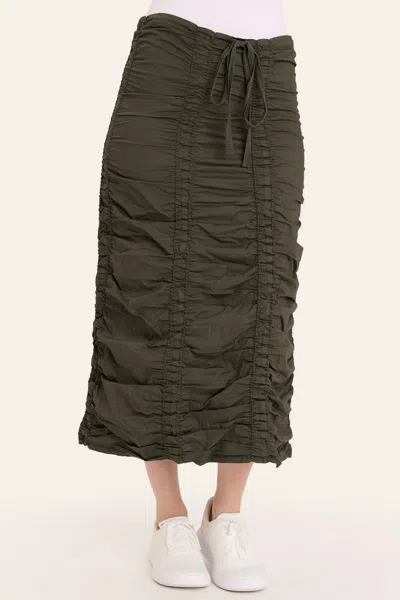 CORE BY XCVI DOUBLE SHIRRED PANEL SKIRT