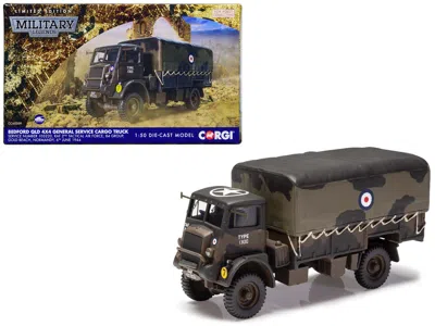 CORGI BEDFORD QLD 4X4 GENERAL SERVICE CARGO TRUCK "2ND TACTICAL AIR FORCE 84 GROUP NORMANDY" (1944) BRITIS