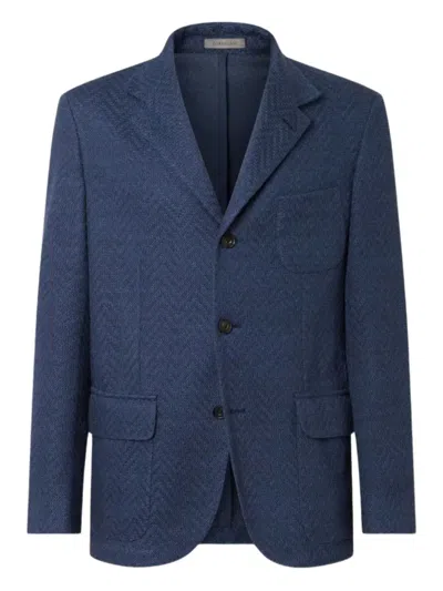 CORNELIANI HERRINGBONE THREE-BUTTON JACKET