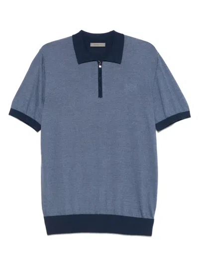 CORNELIANI KNITTED POLO SHIRT