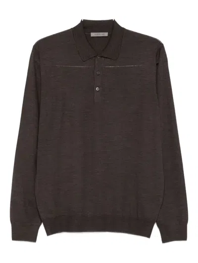 CORNELIANI LONG-SLEEVE POLO SHIRT