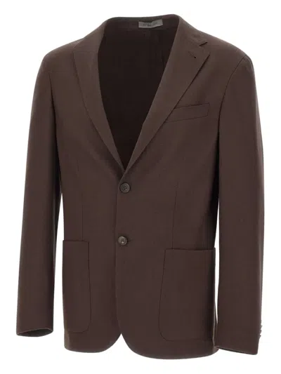 CORNELIANI TWO-BUTTON PATCH-POCKET BLAZER