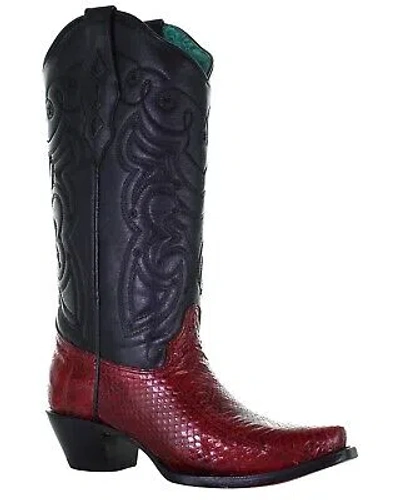CORRAL BOOTS CORRAL WOMEN'S BOOT BARN EXOTIC SNAKE SKIN WESTERN BOOT - SNIP TOE - A4138 6.5 M