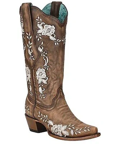 CORRAL BOOTS CORRAL WOMEN'S EMBROIDERED FLORAL WESTERN BOOT - SNIP TOE - Z5065
