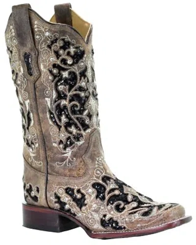 CORRAL BOOTS CORRAL WOMEN'S SEQUIN INLAY WESTERN BOOT - SQUARE TOE - A3648