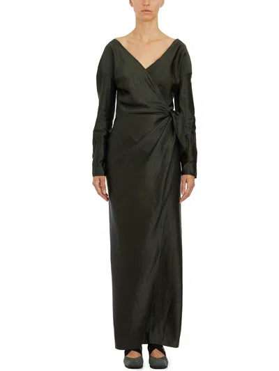 CORTANA CORTANA LINEN AND VISCOSE DRESS