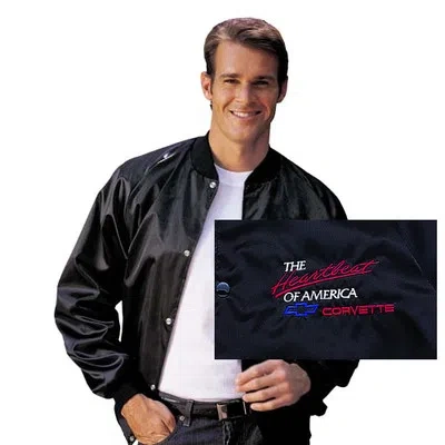 CORVETTE ORIGINAL CORVETTE SATIN RACING JACKE JACKET USA C1 C2 C3 C4 C5 C6 C7 TEAM RETRO