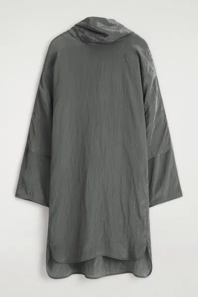 COS CRINKLED-SATIN MINI DRESS