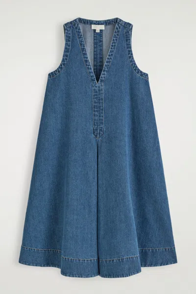 COS DENIM A-LINE MINI DRESS