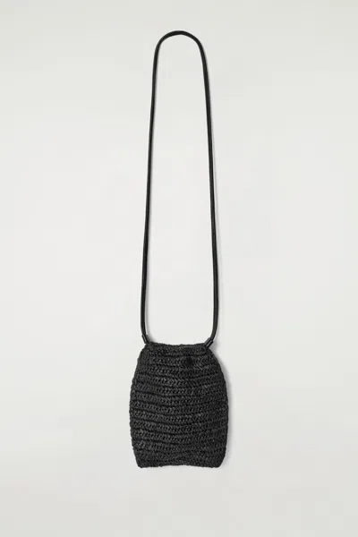 COS DRAWSTRING PHONE POUCH - STRAW