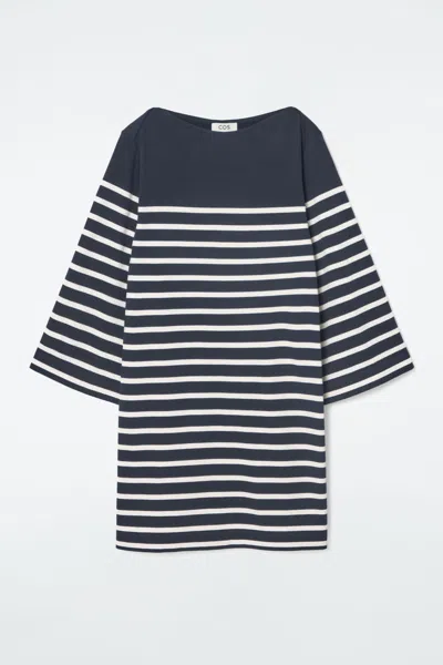 COS BOAT-NECK MINI T-SHIRT DRESS