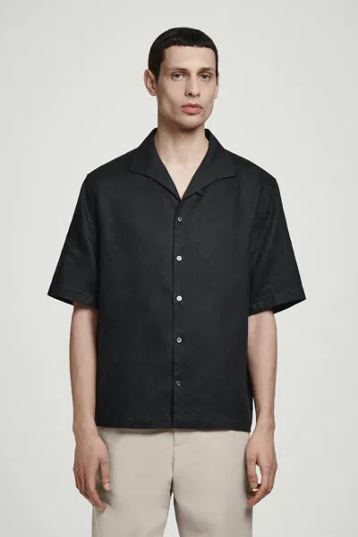 COS LINEN SHORT-SLEEVED SHIRT