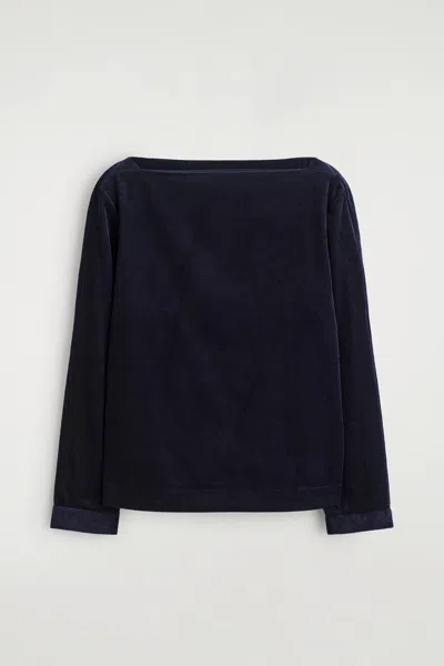 COS STRAIGHT-NECK CORDUROY TOP