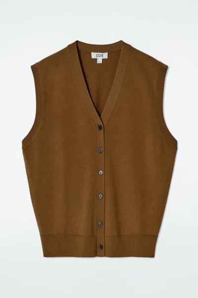COS V-NECK MERINO WOOL WAISTCOAT