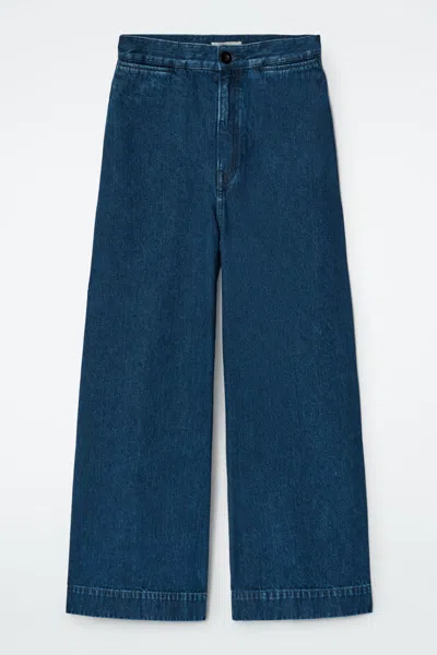COS WIDE-LEG DENIM TROUSERS IN BLUE