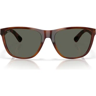 COSTA DEL MAR COSTA DEL MAR 57MM POLARIZED RECTANGULAR SUNGLASSES