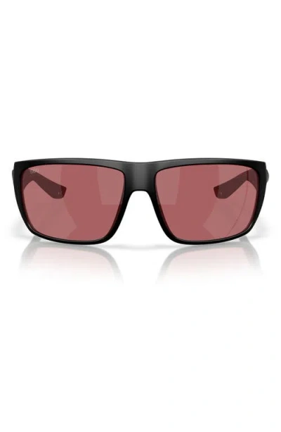 COSTA DEL MAR COSTA DEL MAR 64MM POLARIZED RECTANGULAR SUNGLASSES