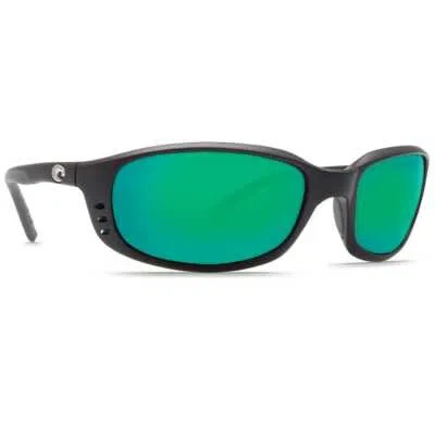 COSTA DEL MAR COSTA BRINE MATTE BLACK FRAME SUNGLASSES W/GREEN MIRROR 580G 06S9017-90171659