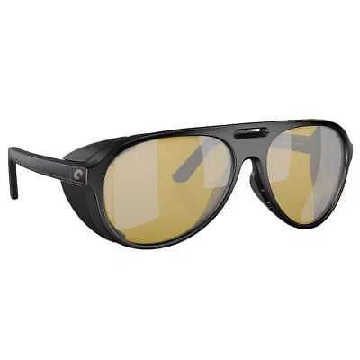 COSTA DEL MAR COSTA GRAND CATALINA MATTE BLK SUNGLASSES W/SUNRISE SILVER 580G 06S9117-91170459