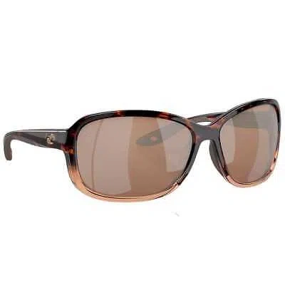 COSTA DEL MAR COSTA SEADRIFT SHINY TORTOISE SUNGLASSES W/COPPER SILVER 580G S 06S9114-91140358