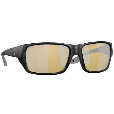 COSTA DEL MAR COSTA TAILFIN MATTE BLACK SUNGLASSES W/SUNRISE SILVER 580G S 06S9113-91130557