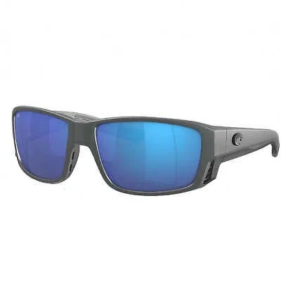 COSTA DEL MAR COSTA TUNA ALLEY PRO 580G BLUE MIRROR | MATTE GRAY SUNGLASSES