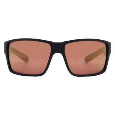 COSTA DEL MAR REEFTON PRO GOLD MIRROR POLARIZED GLASS RECTANGULAR MEN'S SUNGLASSES 6S9080 908014 63