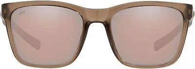 COSTA DEL MAR COSTA DEL MAR WOMEN'S PANGA SQUARE SUNGLASSES SHINY TAUPE CRYSTAL