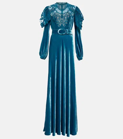 COSTARELLOS VELVET GOWN