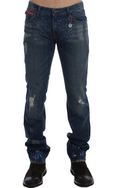 COSTUME NATIONAL CHIC WASH PAINTED SLIM FIT MEN'S JEANS