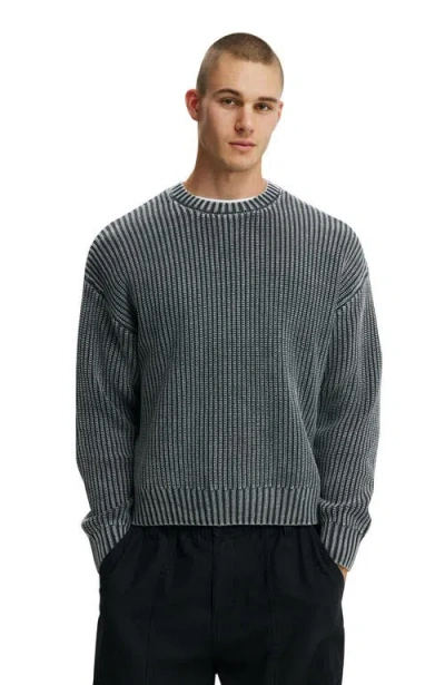 COTTON ON WASHED BOX FIT CREW KNIT