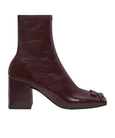 COURRÈGES COURRÈGES ZIP DETAILED SQUARE TOE ANKLE BOOTS