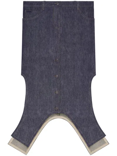 COURRÈGES ASYMMETRIC-HEM SKIRT