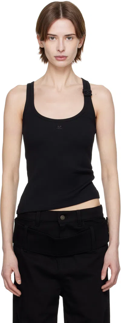 COURRÈGES BLACK 90'S RIB TANK TOP