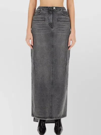 COURRÈGES DENIM SKIRT WITH BACK AND FRONT POCKETS