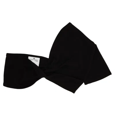 COURRÈGES COURRÈGES DRAPED ASYMMETRICAL BRA 'BLACK'