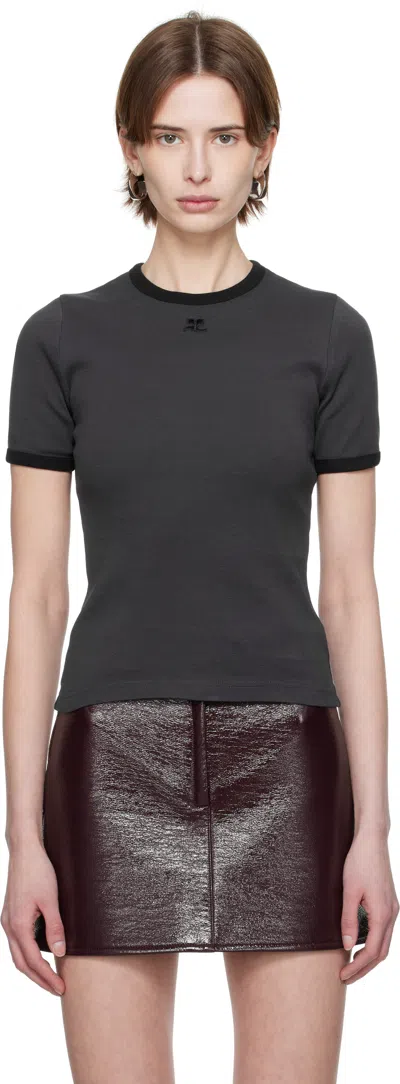 COURRÈGES GRAY & BLACK HERITAGE T-SHIRT
