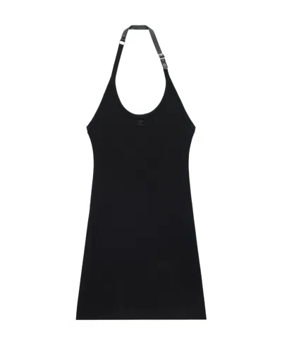 COURRÈGES COURRÈGES HOLISTIC BUCKLE 90'S RIBS LONG DRESS