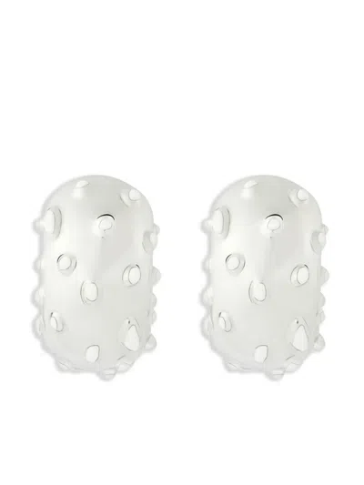 COURRÈGES INFINITY FLECKED EARRINGS