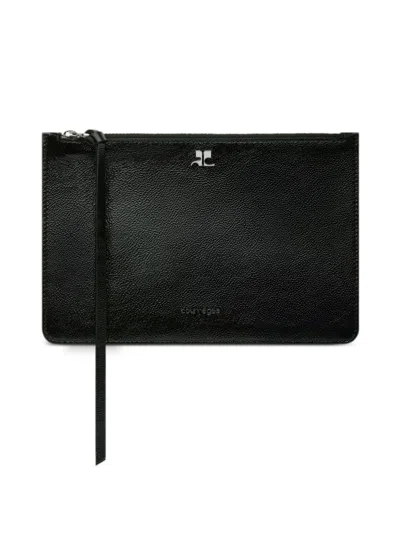 COURRÈGES LEATHER CLUTCH BAG