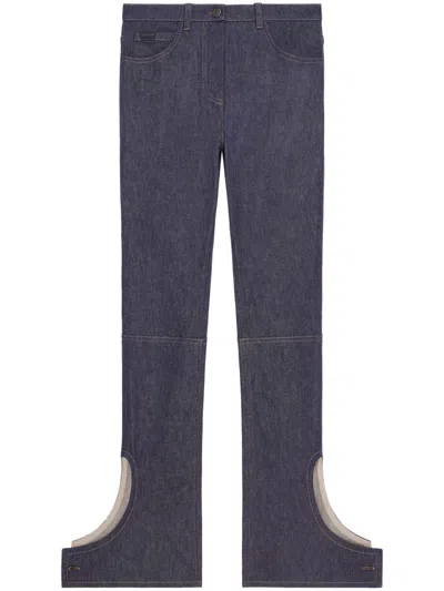 COURRÈGES LOGO-EMBROIDERED STRAIGHT JEANS