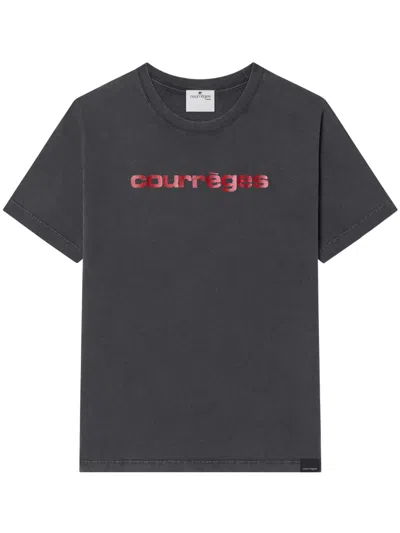 COURRÈGES LOGO-PRINT T-SHIRT