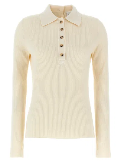 COURRÈGES WOMEN NATURAL MULTI-BUTTONS SWEATER, L LUXURY SWEATERS & KNITWEAR FOR WOMEN DARVEYS